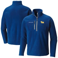 Men's Columbia Royal Pitt Panthers Fast Trek III Half-Zip Fleece Jacket