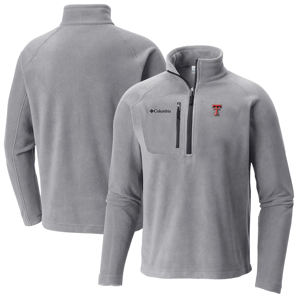 Men's Columbia Red Texas Tech Raiders Fast Trek III Half-Zip Fleece Jacket