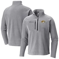 Men's Columbia Gray Missouri Tigers Fast Trek III Half-Zip Fleece Jacket