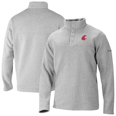 Men's Columbia Gray Washington State Cougars Alto Pass Half-Snap Jacket