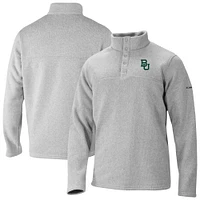 Men's Columbia Gray Baylor Bears Alto Pass Half-Snap Jacket