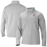 Men's Columbia Gray Mississippi State Bulldogs Alto Pass Half-Snap Jacket