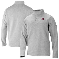 Men's Columbia Gray Mississippi State Bulldogs Alto Pass Half-Snap Jacket