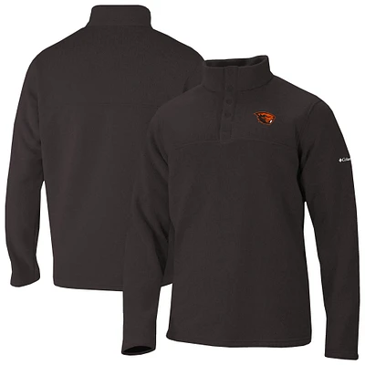 Men's Columbia Black Oregon State Beavers Alto Pass Half-Snap Jacket