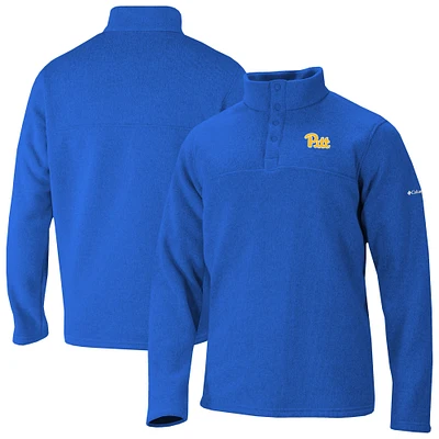 Men's Columbia Royal Pitt Panthers Alto Pass Half-Snap Jacket