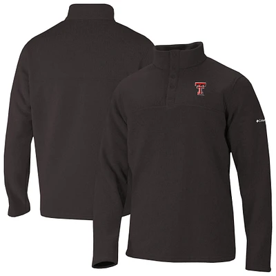 Men's Columbia Black Texas Tech Red Raiders Alto Pass Half-Snap Jacket
