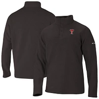 Men's Columbia Black Texas Tech Red Raiders Alto Pass Half-Snap Jacket