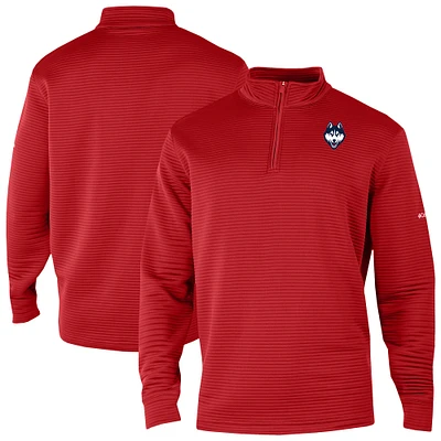 Men's Columbia UConn Huskies Omni-Wick Pack It Up Quarter-Zip Top