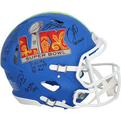Philadelphia Eagles Autographed Riddell Super Bowl LIX Speed Authentic Helmet with 15 Signatures and Multiple Inscriptions - Limited Edition of 10