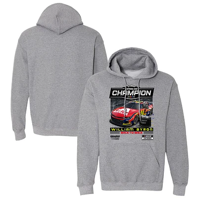 Men's Checkered Flag Sports  Heather Gray William Byron 2025 Daytona 500 Champion Pullover Hoodie