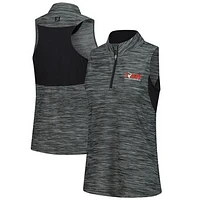 Women's FootJoy Black TOUR Championship Space Dye Racerback Polo