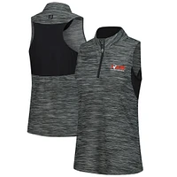 Women's FootJoy Black TOUR Championship Space Dye Racerback Polo