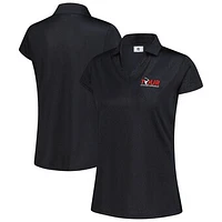 Women's FootJoy Black TOUR Championship Cap Sleeve Printed Polo
