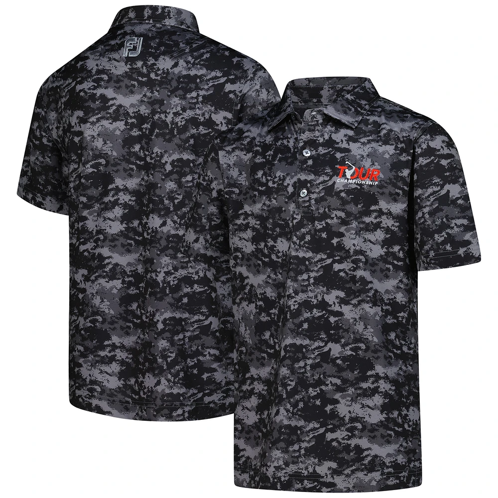 Youth FootJoy Black TOUR Championship Cloud Camo Polo