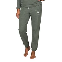 Women's Concepts Sport  Green Yale Bulldogs Mainstream French Terry Tri-Blend Sweatpants