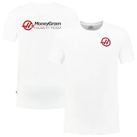 Men's White Haas F1 Team 2025 Fan Wear Roundel Essentials T-Shirt