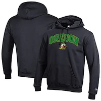 Men's Champion  Black Oregon Ducks Arch Over Logo Pullover Hoodie