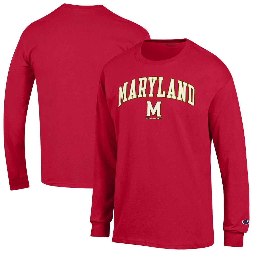 Men's Champion Maryland Terrapins Arch Over Logo Long Sleeve T-Shirt