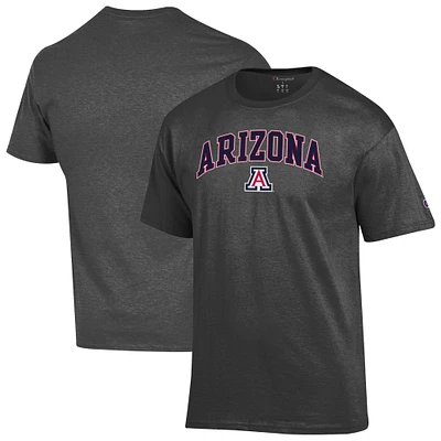 Men's Champion  Charcoal Arizona Wildcats Arched Logo T-Shirt