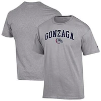 Men's Champion  Heather Gray Gonzaga Bulldogs Arch Over Logo T-Shirt