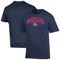 Men's Champion  Navy Gonzaga Bulldogs Arch Over Logo T-Shirt