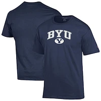 Men's Champion  Navy BYU Cougars Arch Over Logo T-Shirt