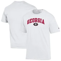 Men's Champion  White Georgia Bulldogs Arch Over Logo T-Shirt