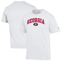 Men's Champion  White Georgia Bulldogs Arch Over Logo T-Shirt