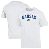 Men's Champion  White Kansas Jayhawks Arched Logo T-Shirt