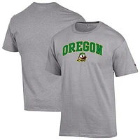 Men's Champion  Heather Gray Oregon Ducks Arched Logo T-Shirt
