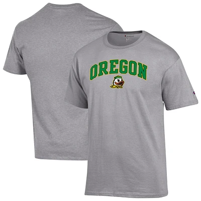 Men's Champion  Heather Gray Oregon Ducks Arched Logo T-Shirt