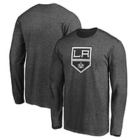 Men's Fanatics Charcoal Los Angeles Kings Logo Long Sleeve T-Shirt