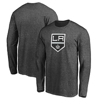 Men's Fanatics Charcoal Los Angeles Kings Logo Long Sleeve T-Shirt
