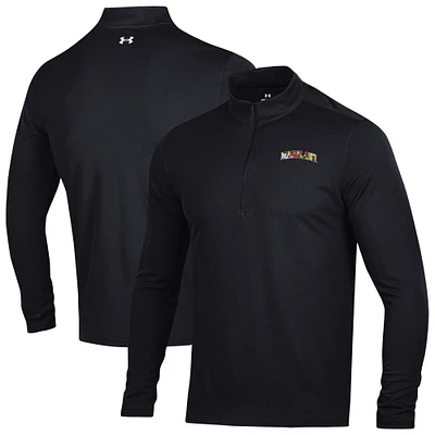 Men's Under Armour Black Maryland Terrapins T2 Green Day Half-Zip Pullover