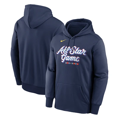 Men's Nike Navy MLB All-Star 2025 Game Authentic Collection Therma Pullover Hoodie