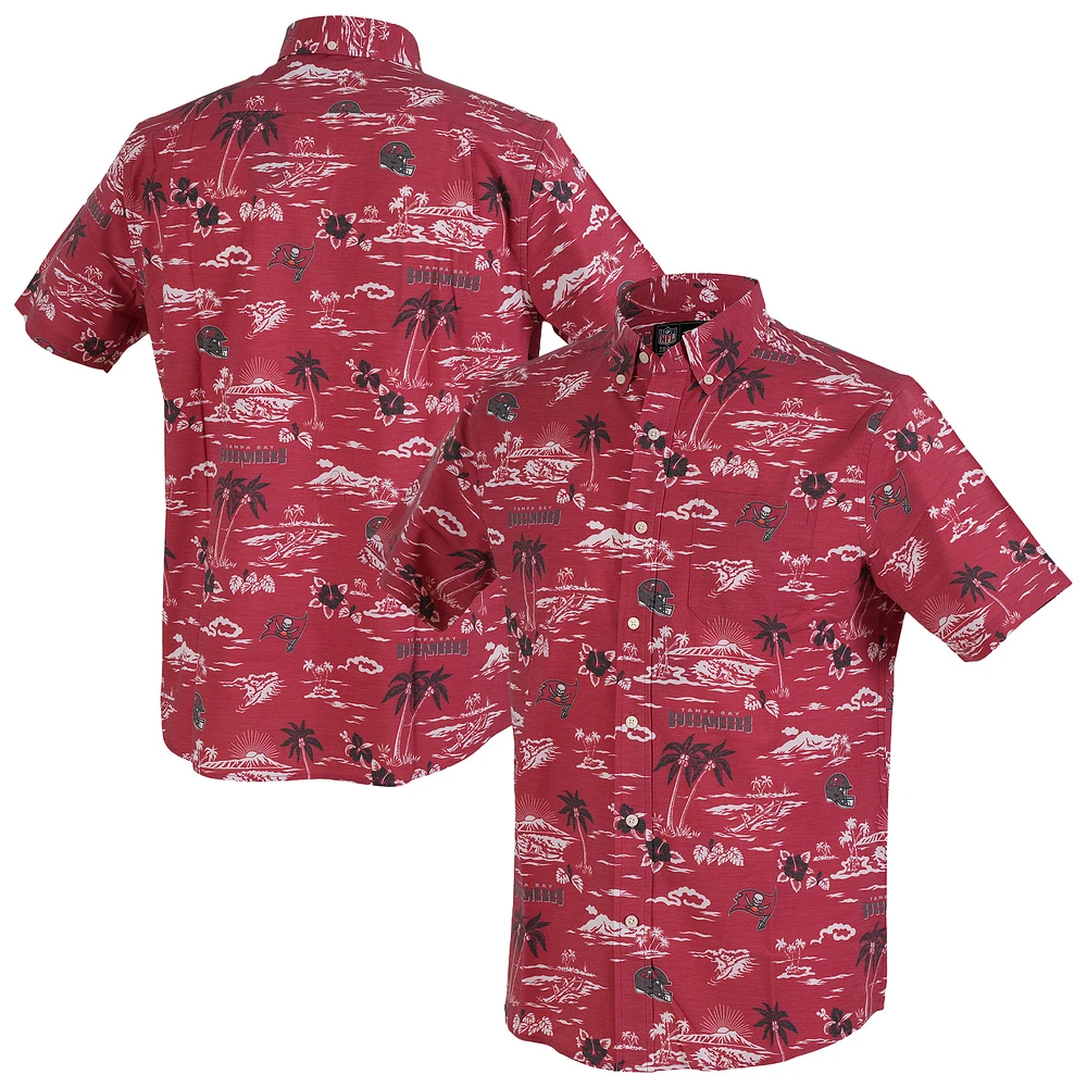 Men's Reyn Spooner Red Tampa Bay Buccaneers Kekai Performance Button-Down Shirt