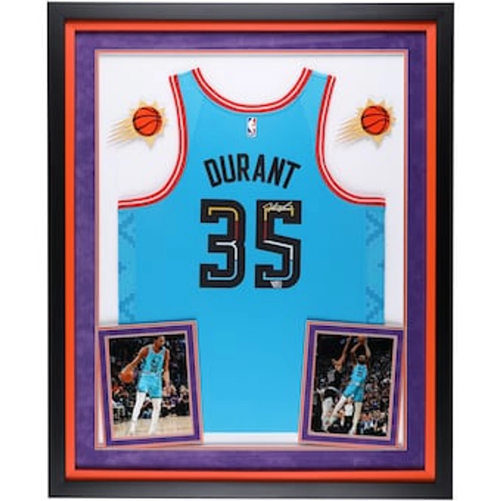 Kevin Durant Phoenix Suns Autographed Deluxe Framed Nike 2022-23 Turquoise City Edition Swingman Jersey