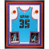 Kevin Durant Phoenix Suns Autographed Deluxe Framed Nike 2022-23 Turquoise City Edition Swingman Jersey