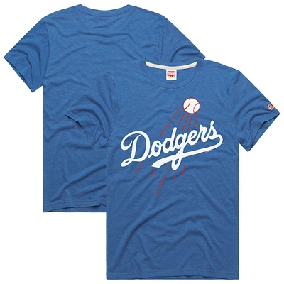 Men's Homage  Royal Los Angeles Dodgers Hyper Local Tri-Blend T-Shirt