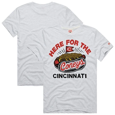 Men's Homage  Ash Cincinnati Reds Hyper Local Tri-Blend T-Shirt