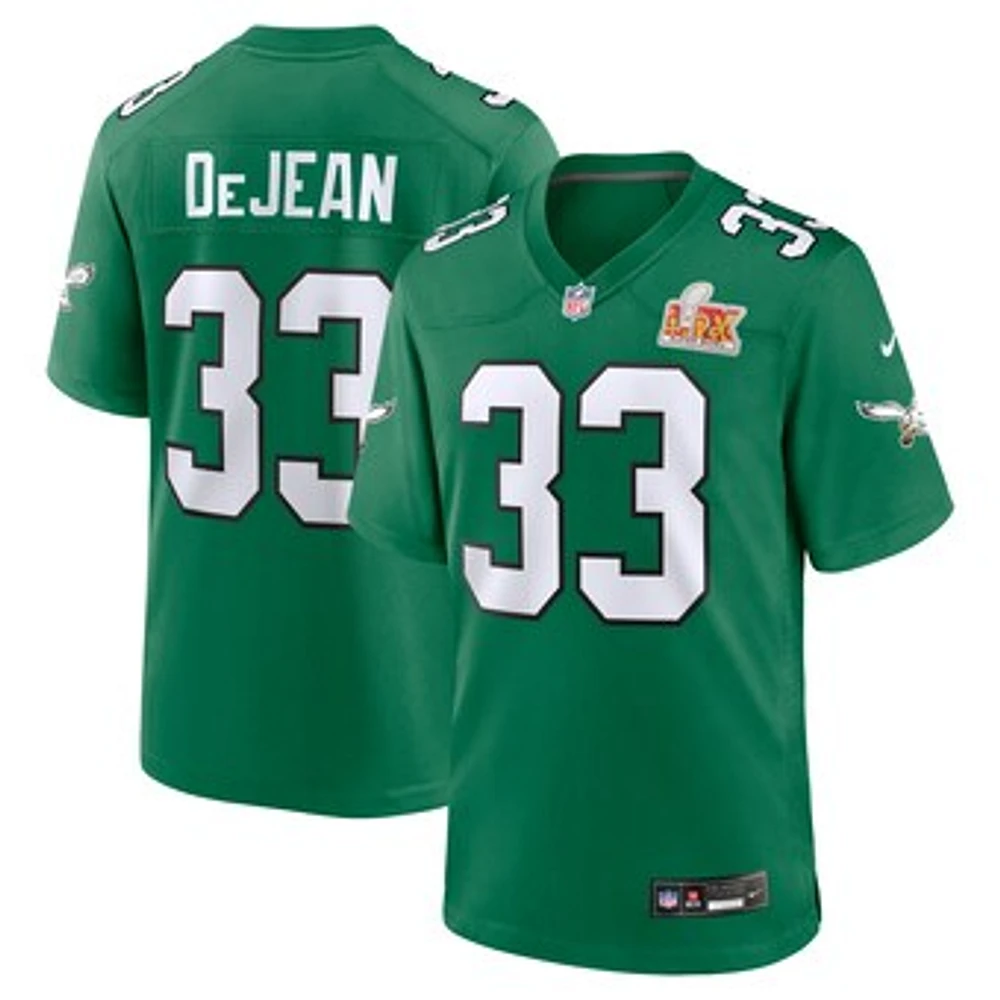 Men's Nike Cooper DeJean Kelly Green Philadelphia Eagles Super Bowl LIX 2nd Alternate Game Jersey