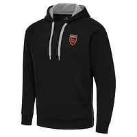 Men's Antigua  Black Phoenix Rising FC Victory Raglan Pullover Hoodie