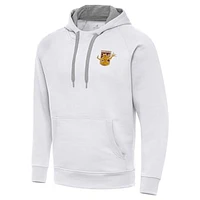 Men's Antigua  White Detroit City FC Victory Raglan Pullover Hoodie