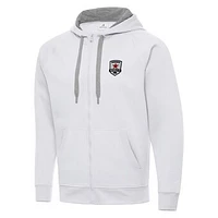 Men's Antigua Sacramento Republic FC Victory Raglan Full-Zip Fleece Hoodie