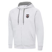 Men's Antigua Sacramento Republic FC Victory Raglan Full-Zip Fleece Hoodie