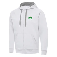 Men's Antigua  White Tampa Bay Rowdies Victory Raglan Full-Zip Fleece Hoodie