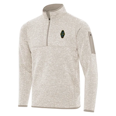 Men's Antigua  Oatmeal Las Vegas Lights FC Fortune Quarter-Zip Pullover