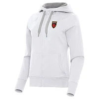 Women's Antigua Phoenix Rising FC Victory Raglan Fleece Full-Zip Hoodie