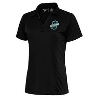 Women's Antigua  Black Colorado Springs Switchbacks FC Tribute Polo