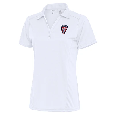 Women's Antigua  White Indy Eleven Tribute Polo